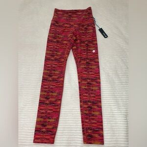 Stance New Red and Orange Leggings Vibrant Athletic Bottoms Women Size S